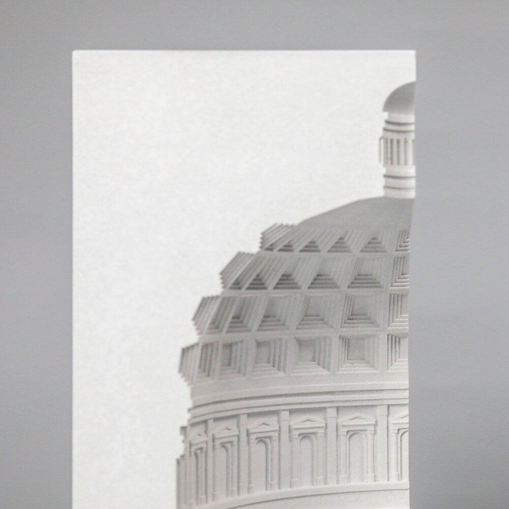 European dome concrete building model classic architecture sculpture detail view 5 – MyronDesign