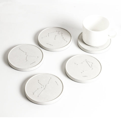 Coasters\Constellation\Coffee coaster\Desk Decor\Office Decor\Cement\Minimalist\Modern\Desk Set