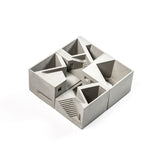 Concrete pencil cup flowerpot minimalist cement desk organizer detail view 5 – MyronDesign