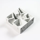 Concrete pencil cup flowerpot minimalist cement desk organizer detail view 6 – MyronDesign