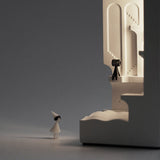 Minimalist concrete desk lamp Nordic cement night light detail view 3 – MyronDesign