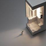 Minimalist concrete desk lamp Nordic cement night light detail view 4 – MyronDesign