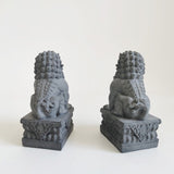 Lion | concrete | cement | a pair | mini trumpet | town house | janitor | China Feng Shui | desktop ornaments