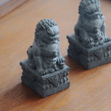 Lion | concrete | cement | a pair | mini trumpet | town house | janitor | China Feng Shui | desktop ornaments