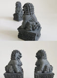 Lion | concrete | cement | a pair | mini trumpet | town house | janitor | China Feng Shui | desktop ornaments