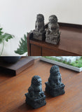 Lion | concrete | cement | a pair | mini trumpet | town house | janitor | China Feng Shui | desktop ornaments