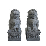 Lion | concrete | cement | a pair | mini trumpet | town house | janitor | China Feng Shui | desktop ornaments