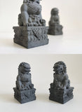 Lion | concrete | cement | a pair | mini trumpet | town house | janitor | China Feng Shui | desktop ornaments