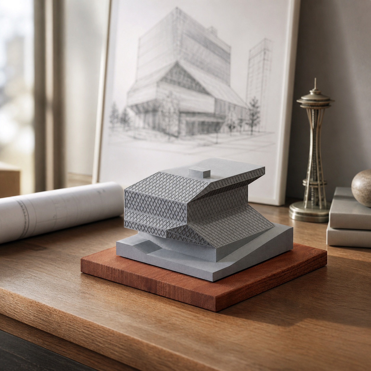 Seattle Central Library - Rem Koolhaas | Architectural Concrete Model - Image 2