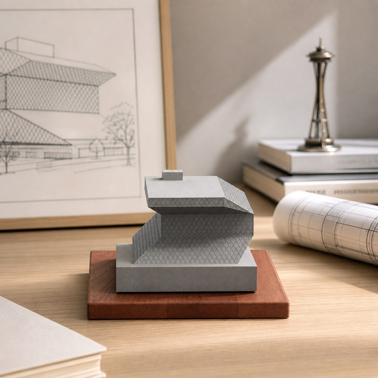 Seattle Central Library - Rem Koolhaas | Architectural Concrete Model - Image 4
