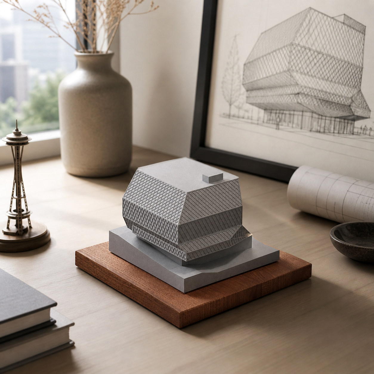 Seattle Central Library - Rem Koolhaas | Architectural Concrete Model - Image 9
