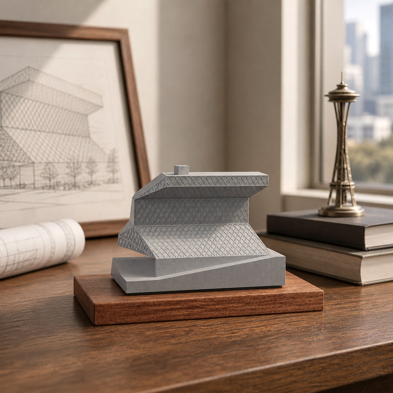 Seattle Central Library - Rem Koolhaas | Architectural Concrete Model - Image 14