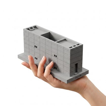 Azuma House Concrete Model - Tadao Ando Sumiyoshi Row House