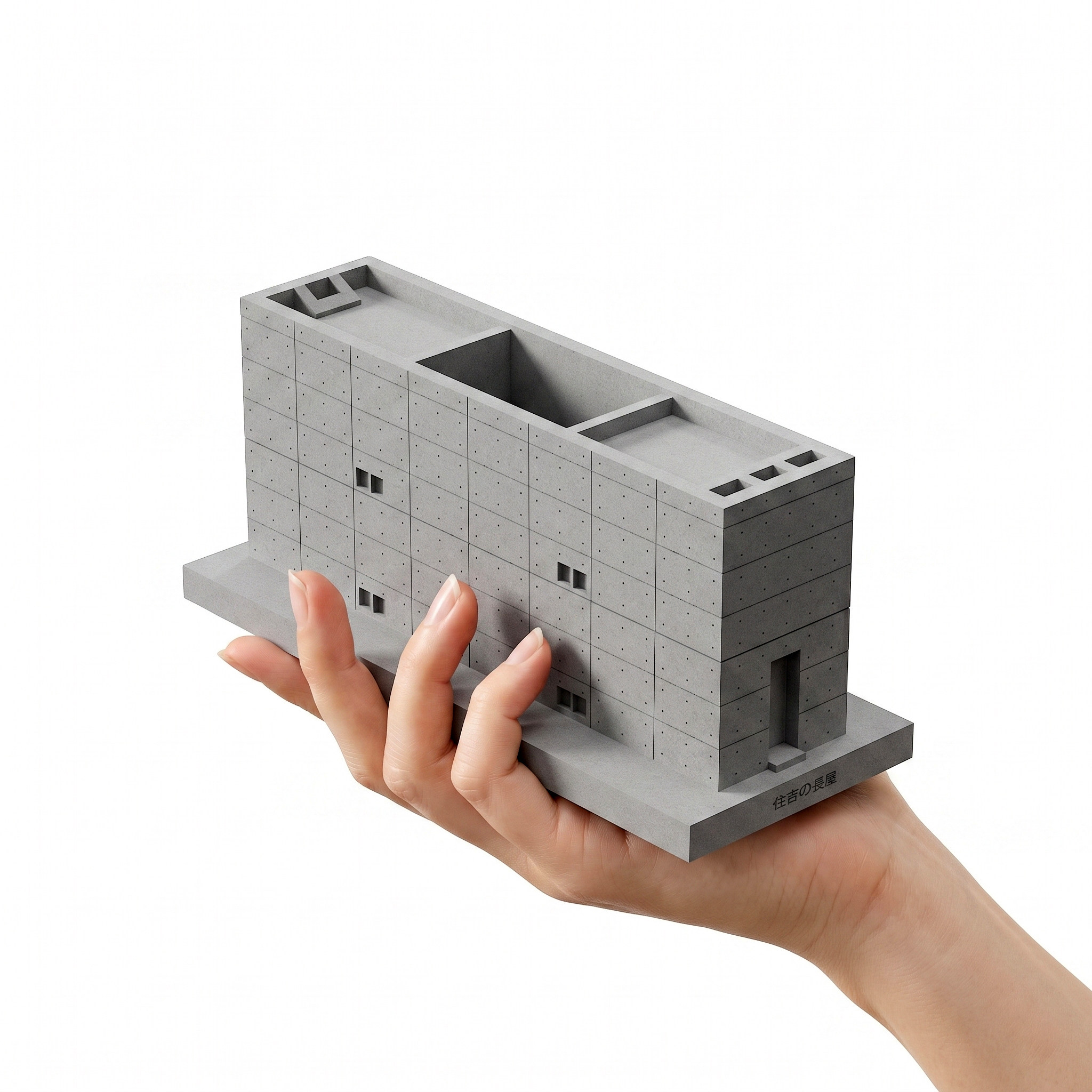 Azuma House Concrete Model - Tadao Ando Sumiyoshi Row House