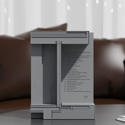Architectural Detail Concrete Sculpture 180 mm by Myron Design