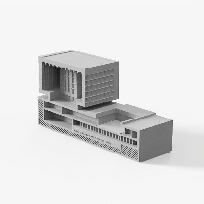 Beinecke Rare Book Library Concrete Model by Myron Design