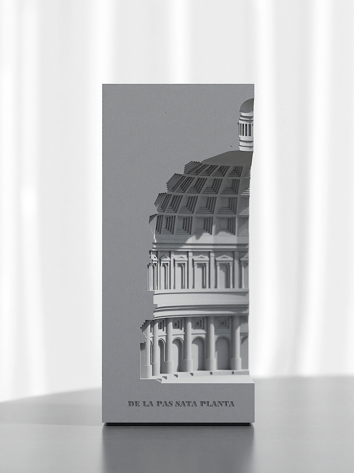 European Dome Concrete Architectural Model by Myron Design