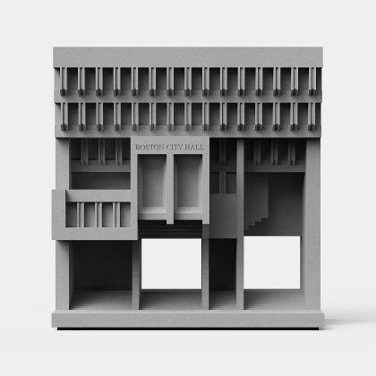 Boston City Hall Concrete Architectural Model by Myron Design