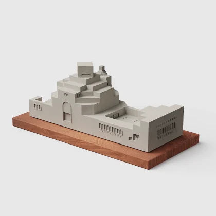 Museum of Islamic Art Doha - I.M. Pei Concrete Model