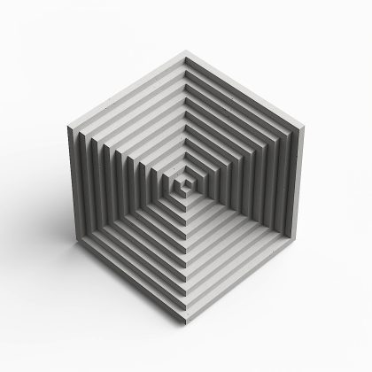 Cube Concrete Bookend and Architectural Object by Myron Design