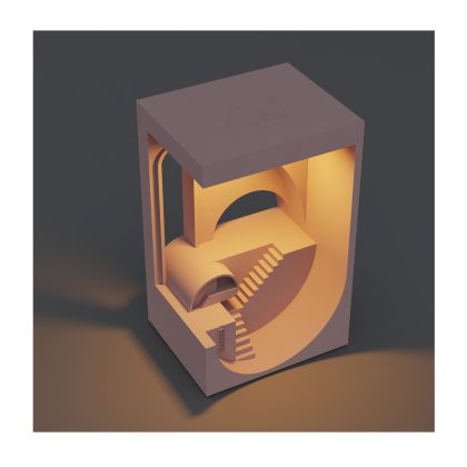 Golden Spiral Concrete Night Light by Myron Design