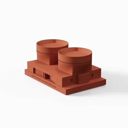 Cymbalista Synagogue Concrete Architectural Model by Myron Design