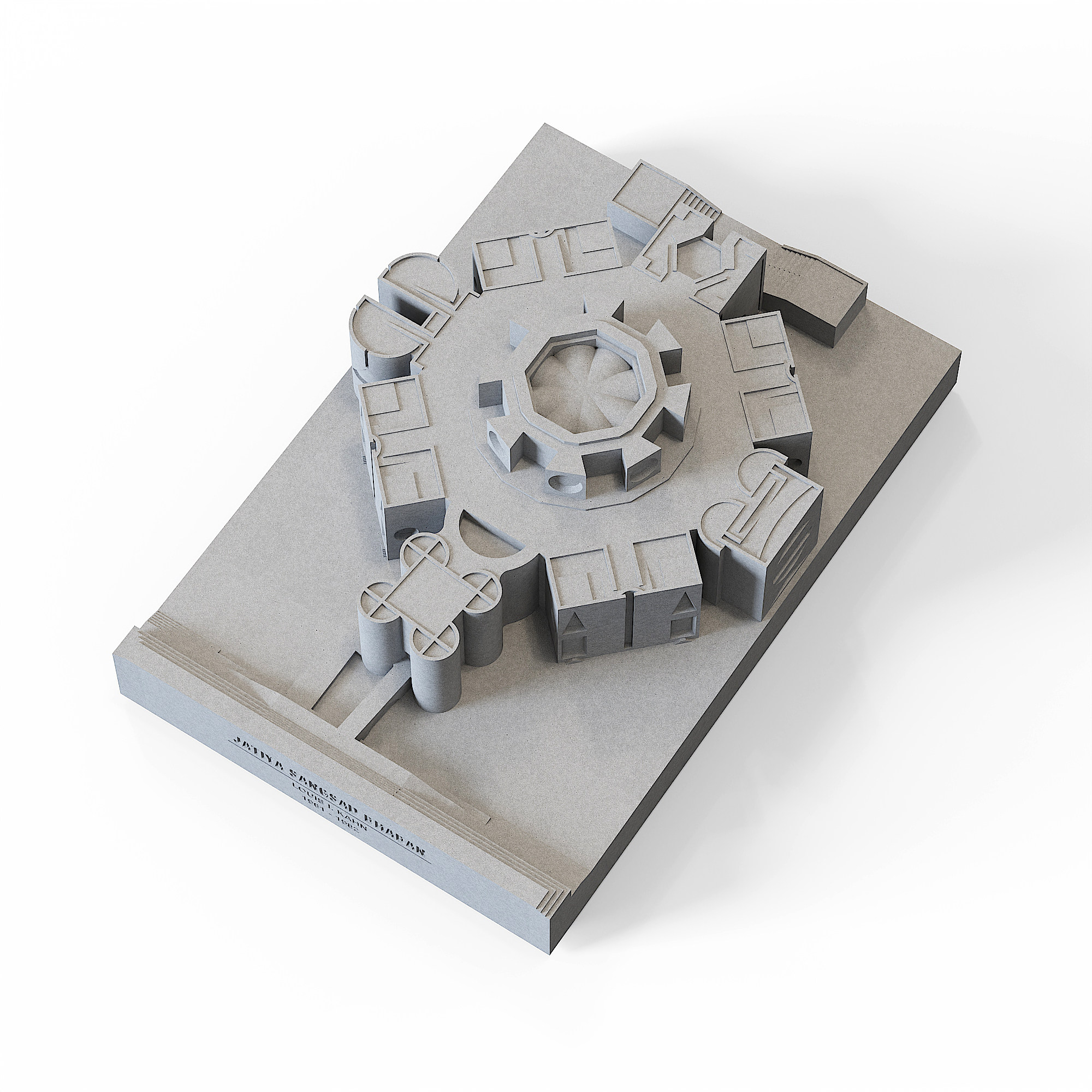 Louis Kahn National Assembly Building Concrete Model by Myron Design