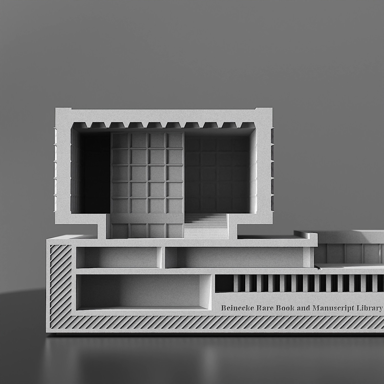Beinecke Rare Book Library Concrete Model by Myron Design