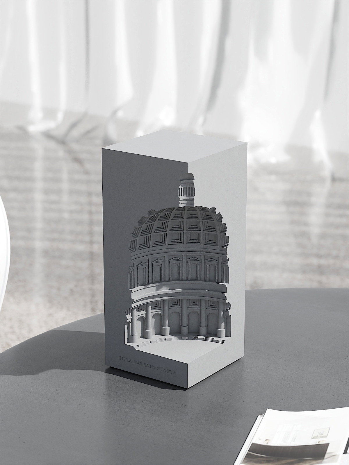 European Dome Concrete Architectural Model by Myron Design