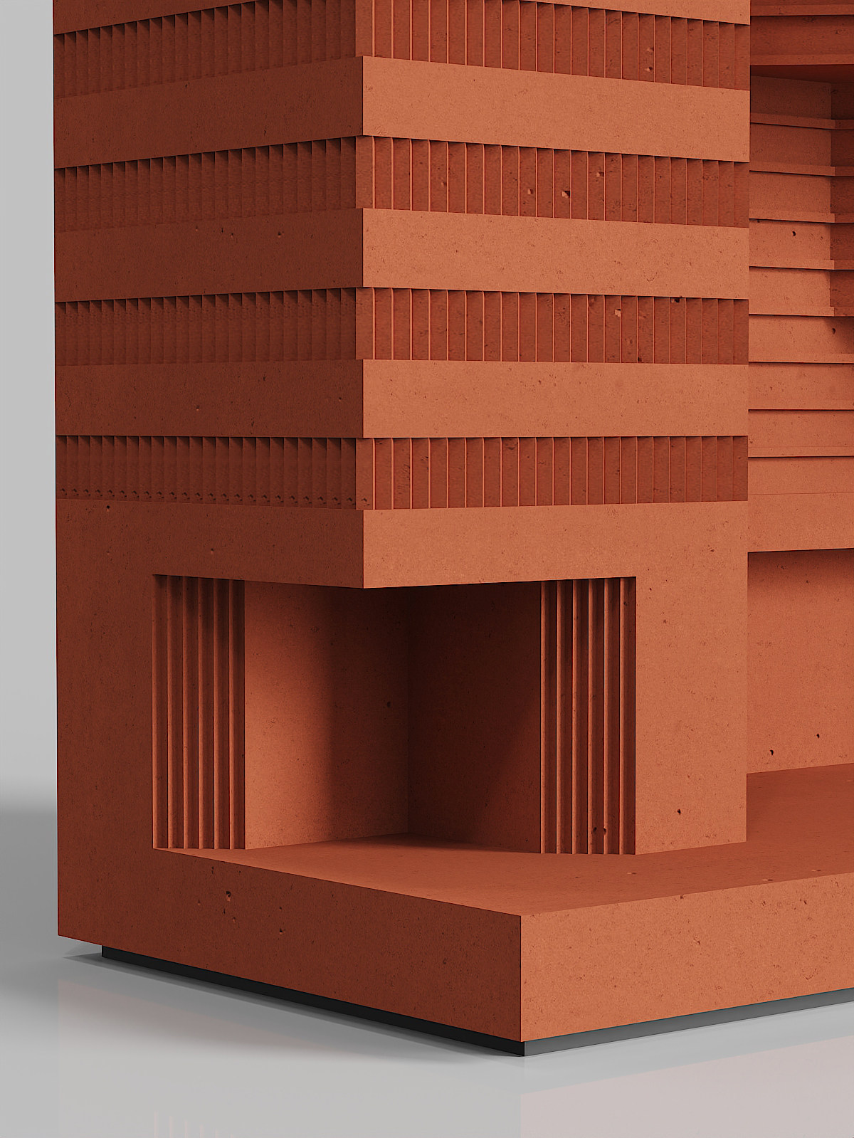Mario Botta Concrete Bookends - Architectural Desk Object - Image 2