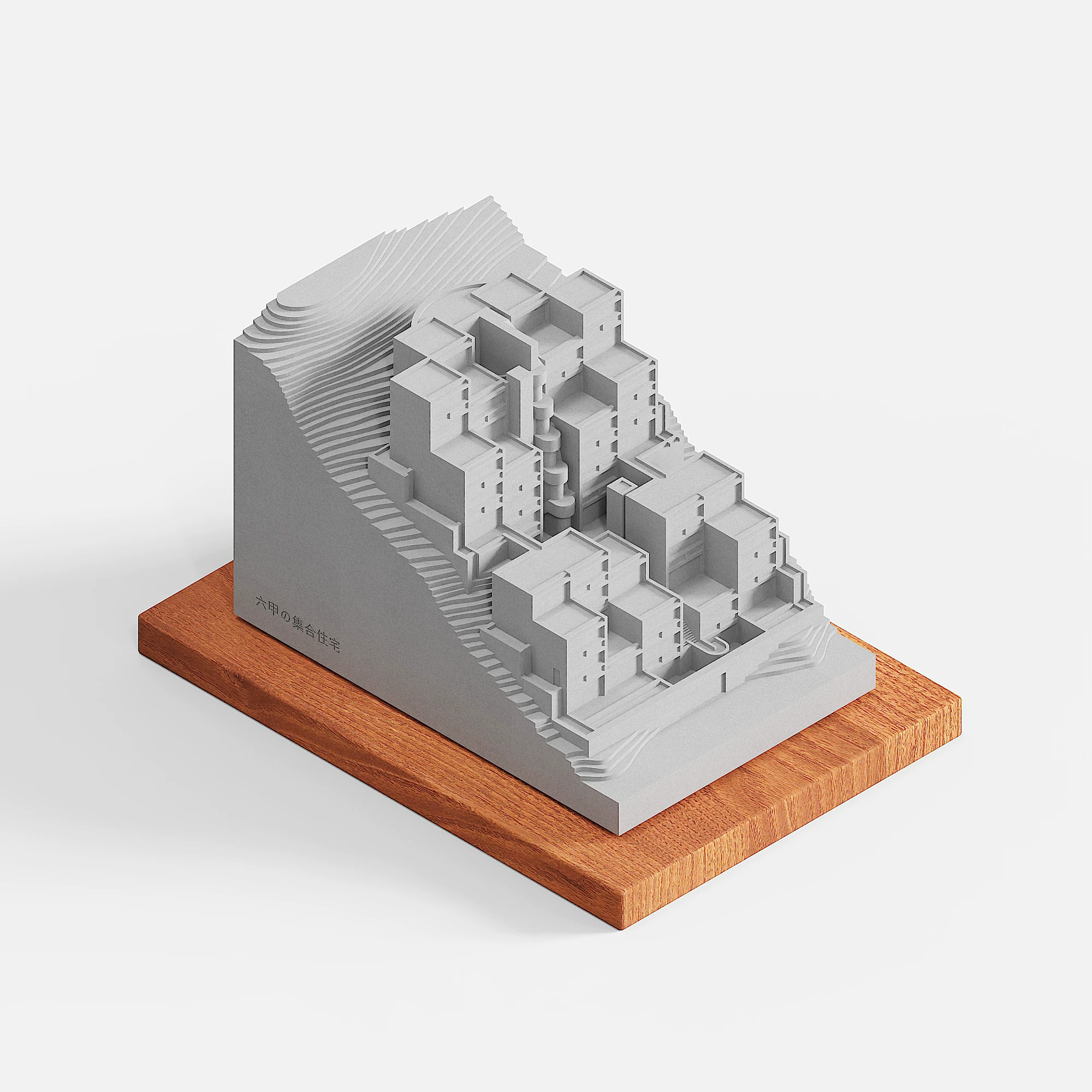 Rokko Housing - Tadao Ando Concrete Architecture Model - Image 3