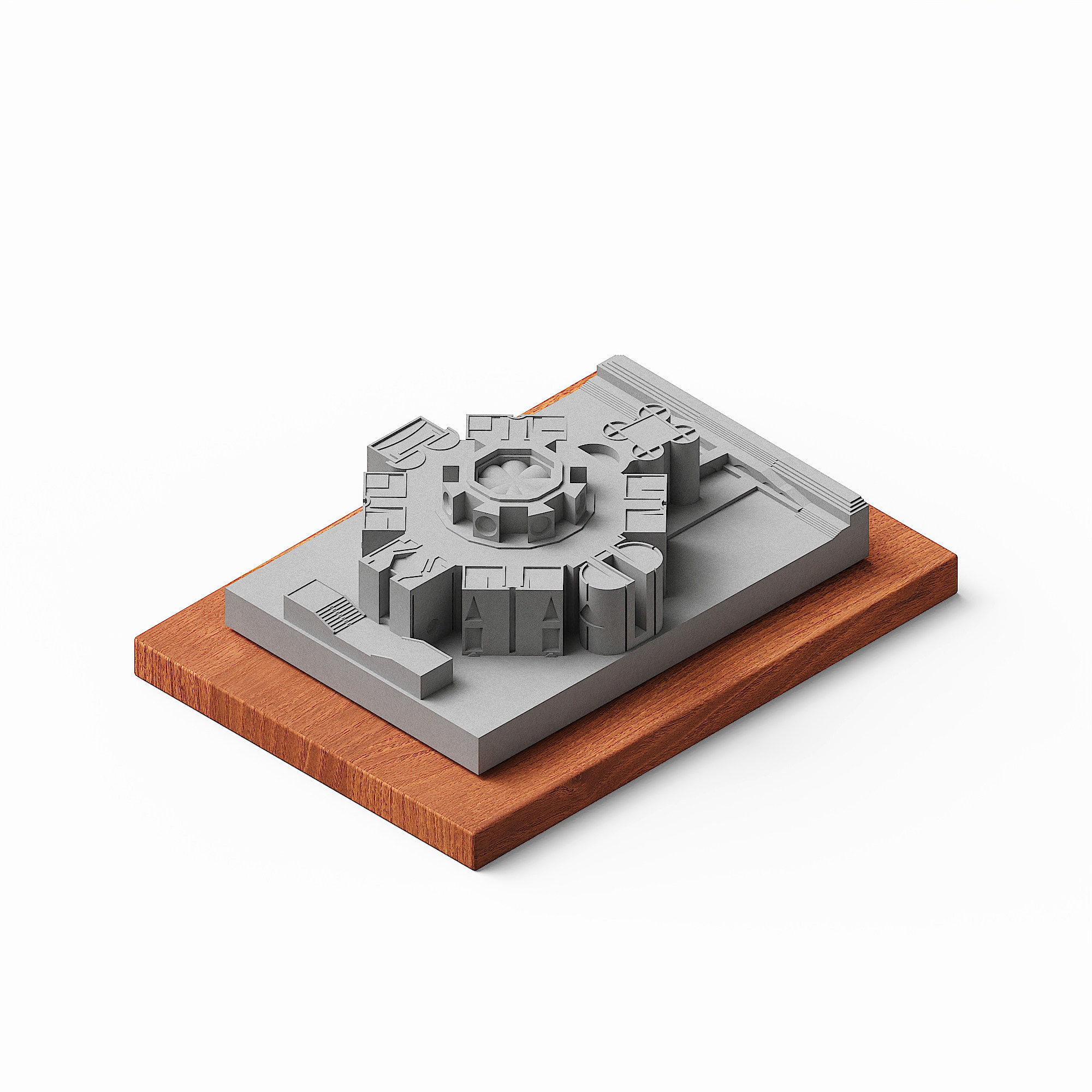 Louis Kahn National Assembly Building Concrete Model by Myron Design