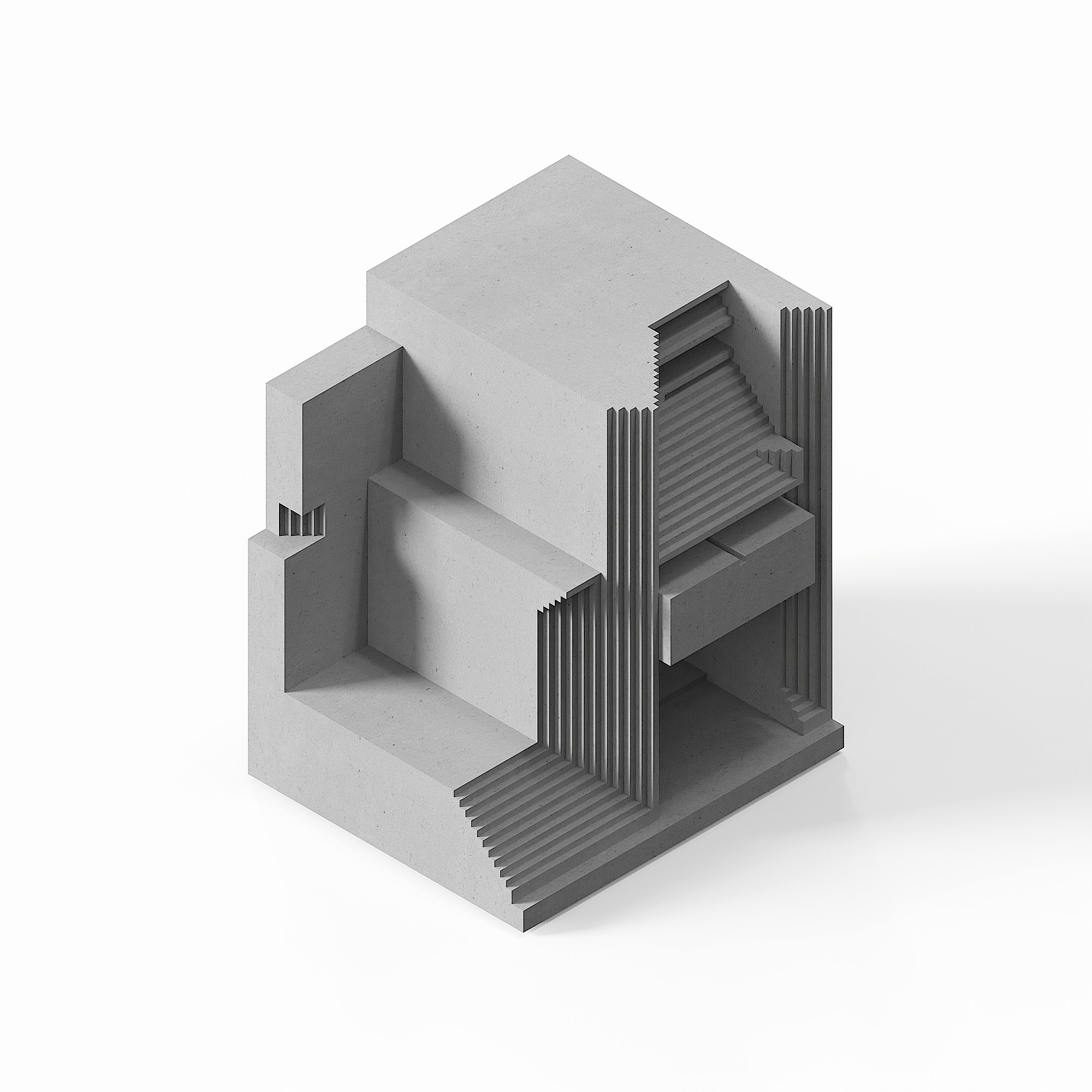 Brion Cemetery Concrete Architectural Model by Myron Design