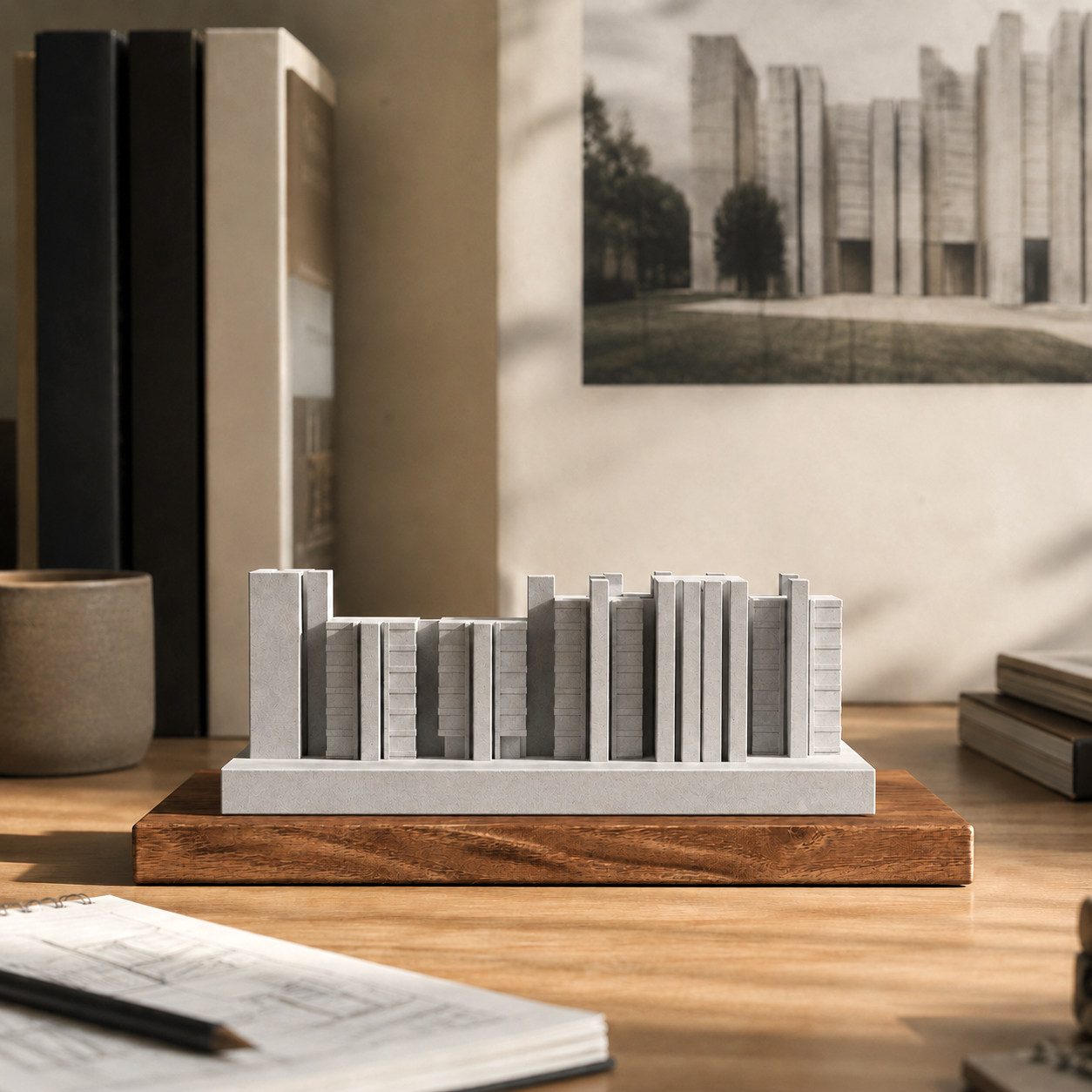 Richards Medical Research Laboratories Concrete Model by Myron Design