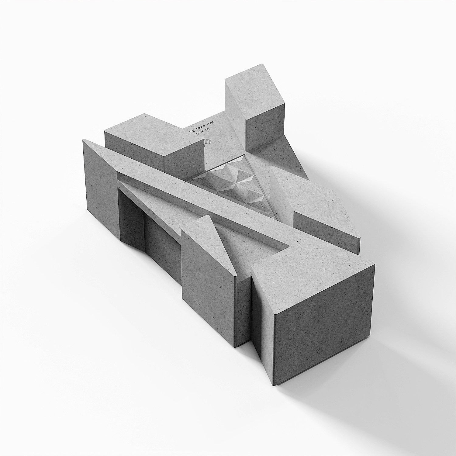 National Gallery of Art East Building Concrete Model by Myron Design