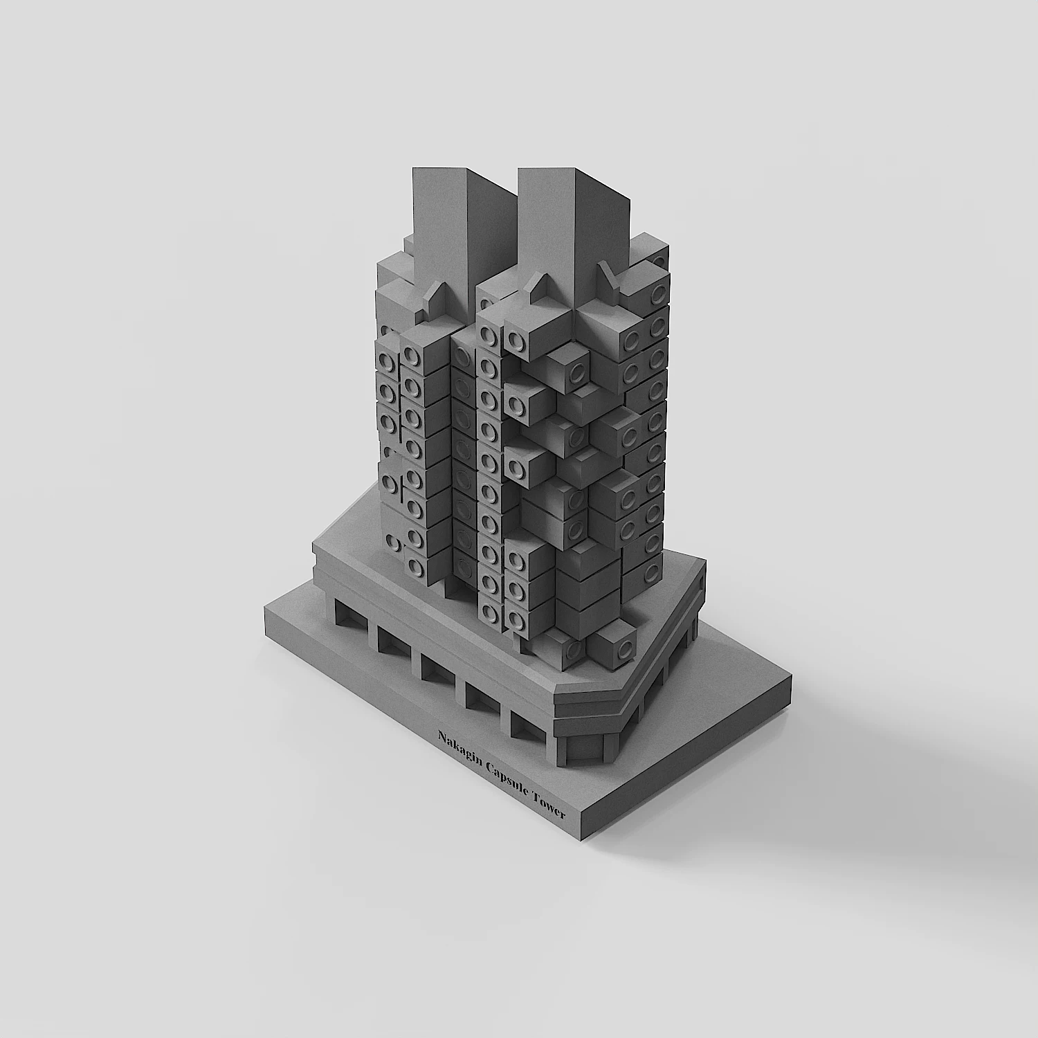 Nakagin Capsule Tower Concrete Model - Kisho Kurokawa - Image 3