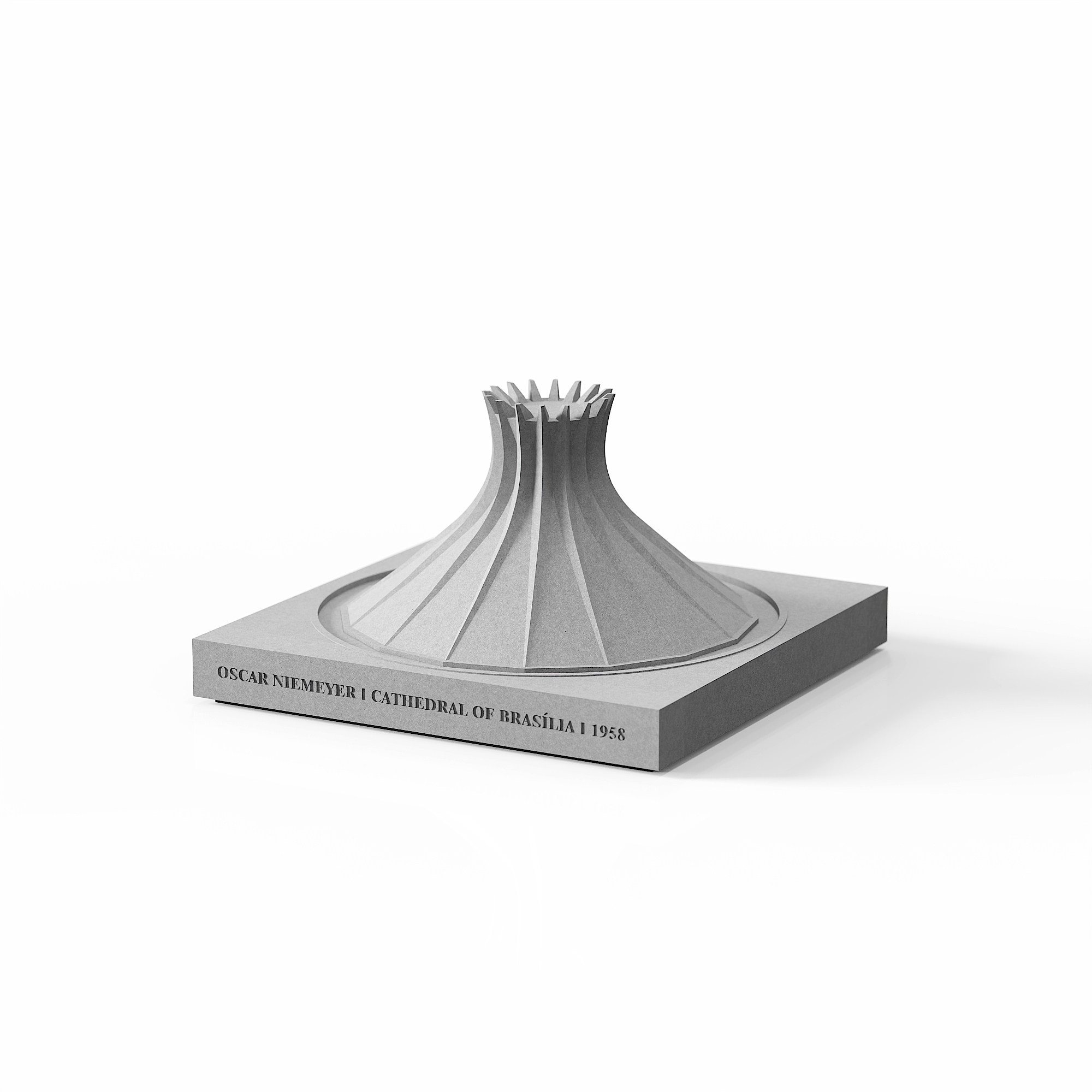 Cathedral of Brasilia Concrete Architectural Model by Myron Design