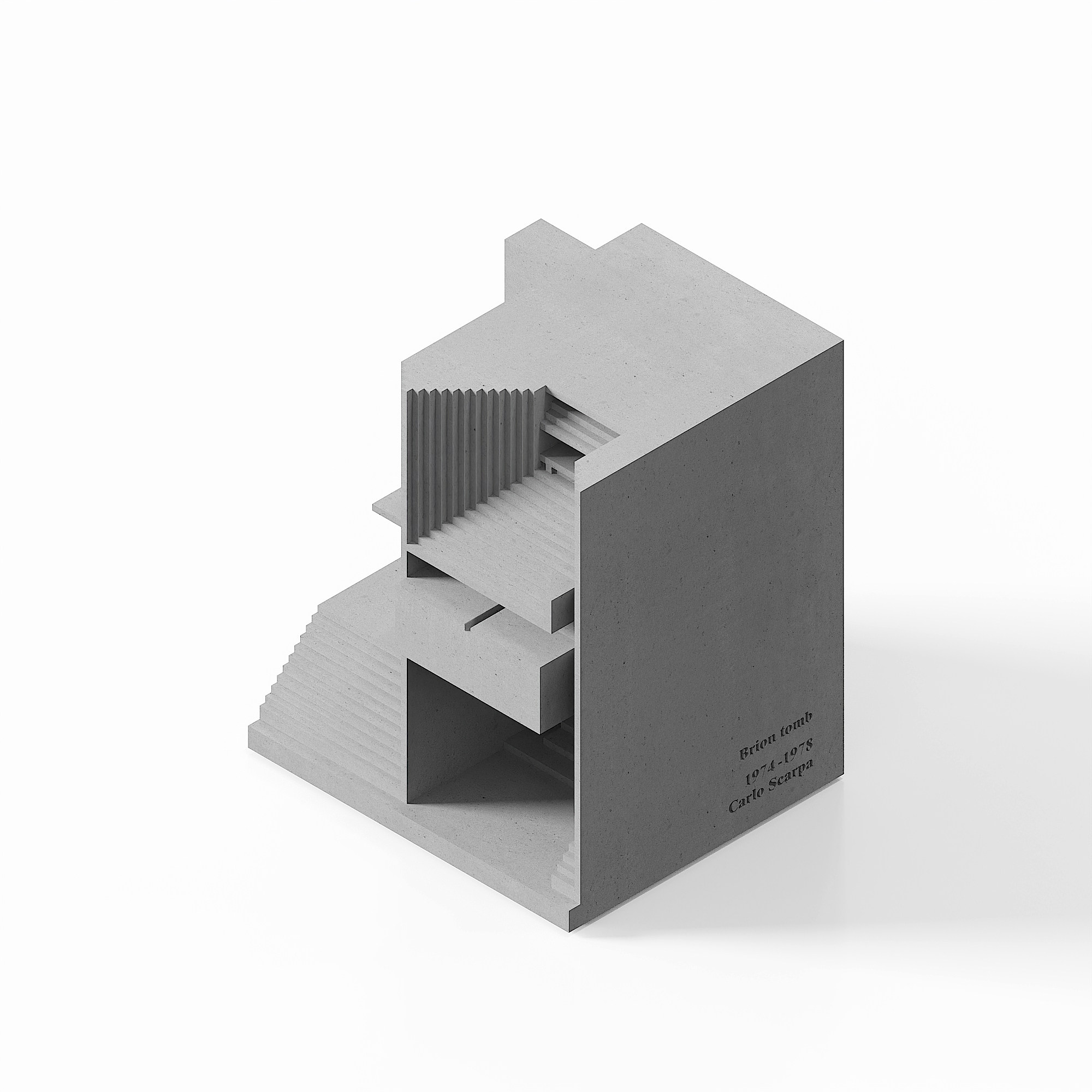 Brion Cemetery Concrete Architectural Model by Myron Design