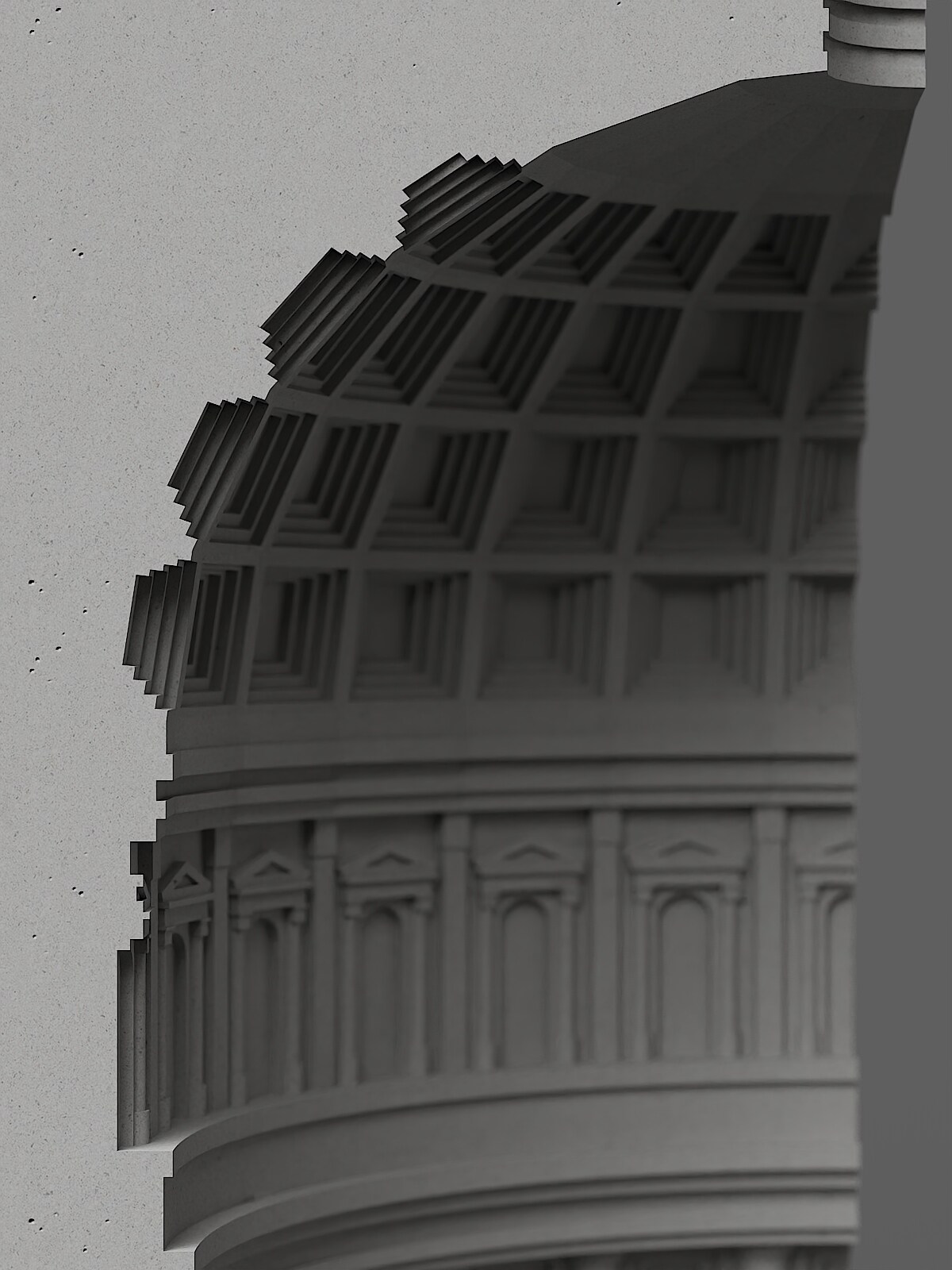 European Dome Concrete Architectural Model by Myron Design