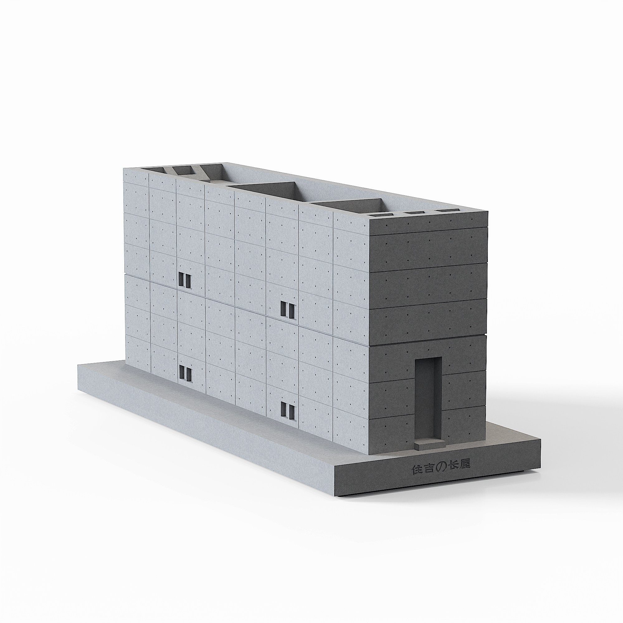 Azuma House Concrete Model - Tadao Ando Sumiyoshi Row House - Image 4
