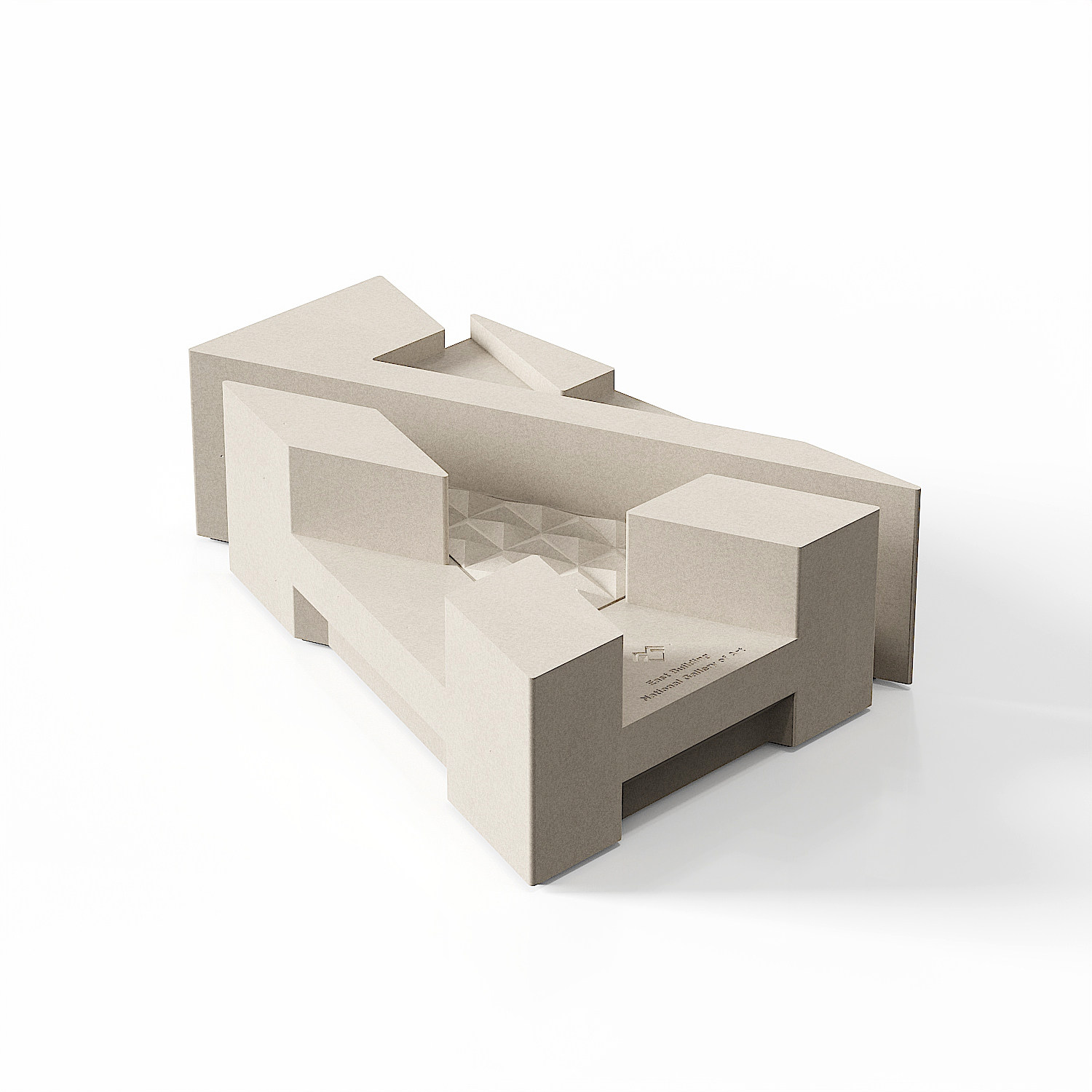 National Gallery of Art East Building Concrete Model by Myron Design