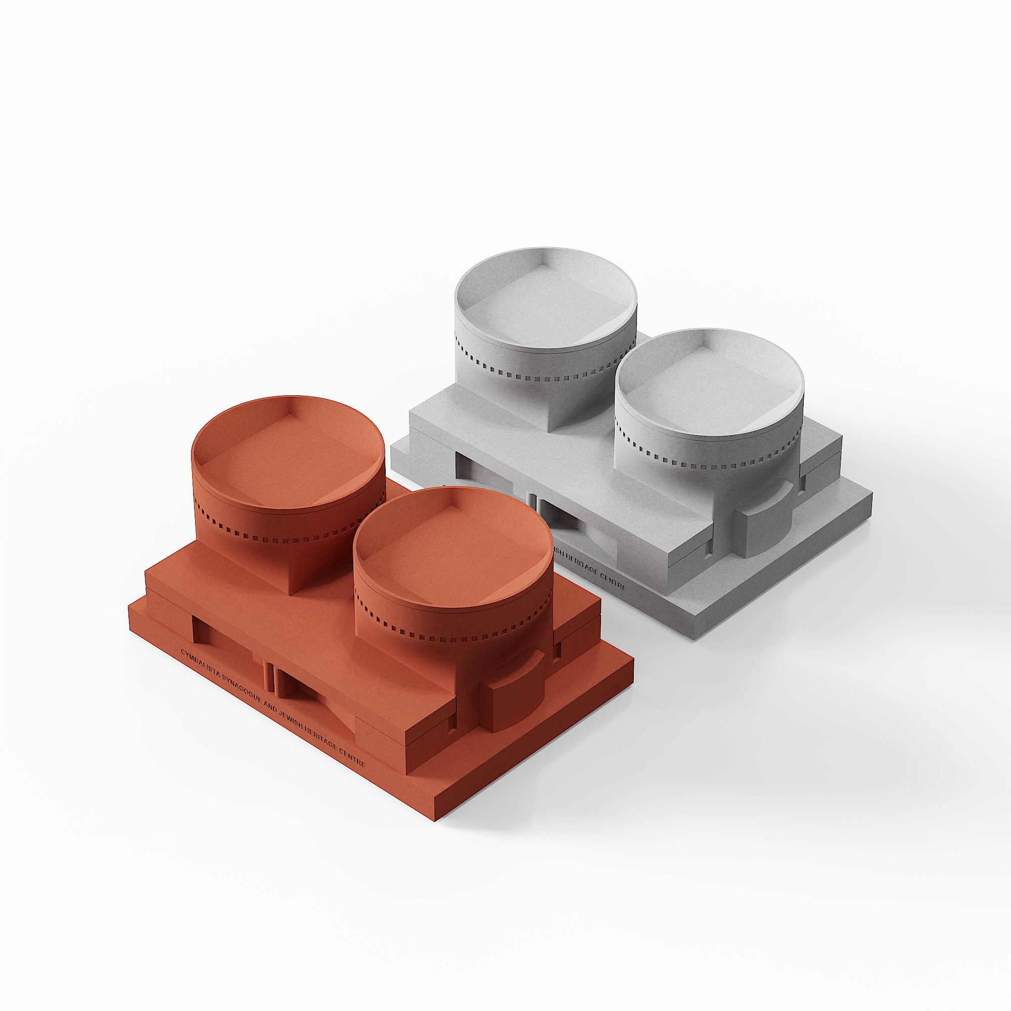 Cymbalista Synagogue Concrete Architectural Model by Myron Design