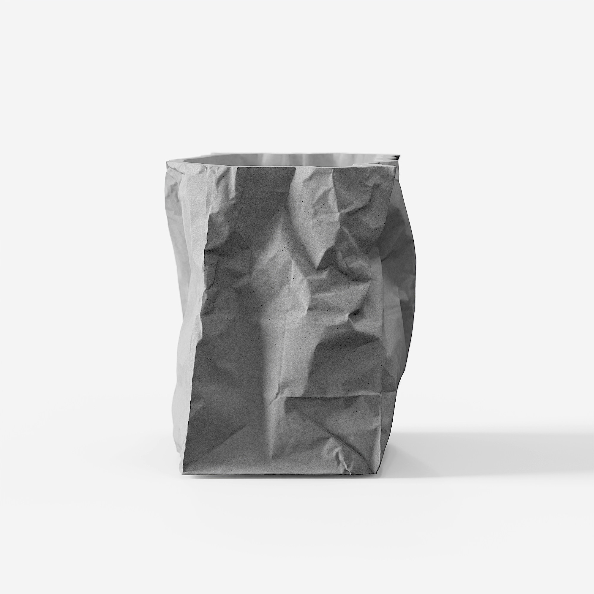 Crumpled Paper Bag Concrete Pen Holder by Myron Design