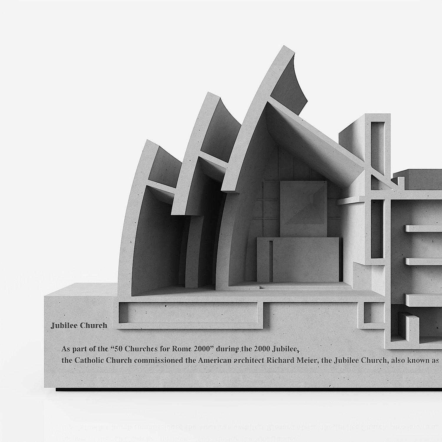 Jubilee Church Rome - Richard Meier Concrete Model - Image 4
