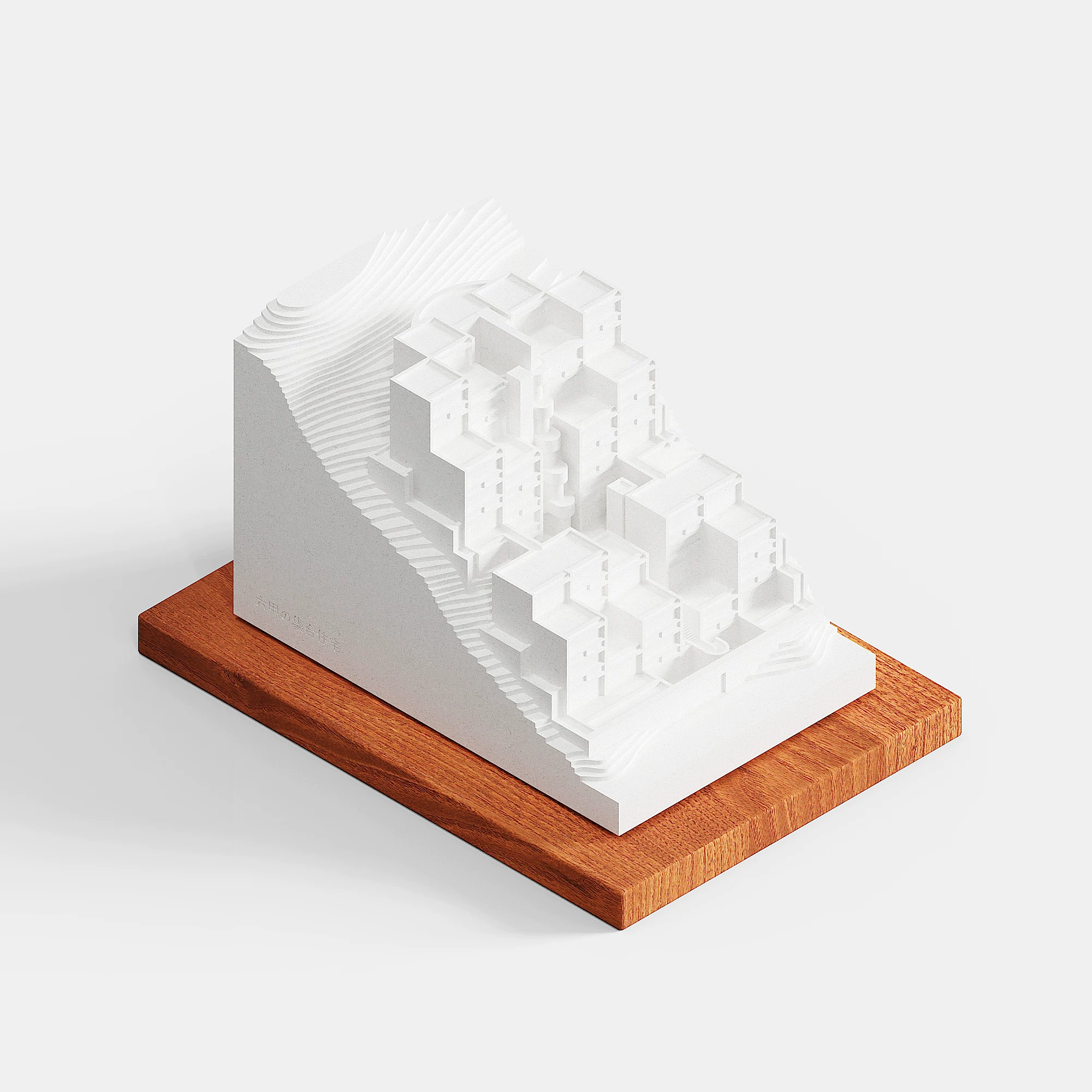 Rokko Housing - Tadao Ando Concrete Architecture Model - Image 4