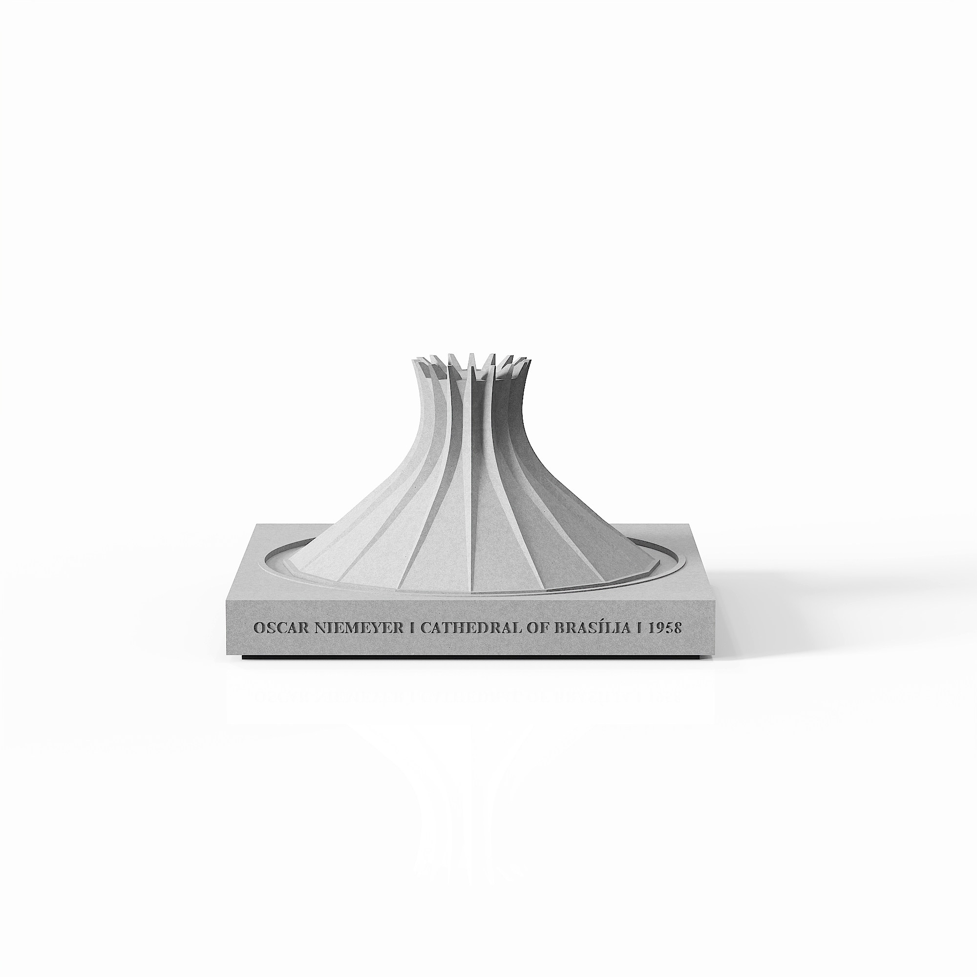 Cathedral of Brasilia Concrete Architectural Model by Myron Design