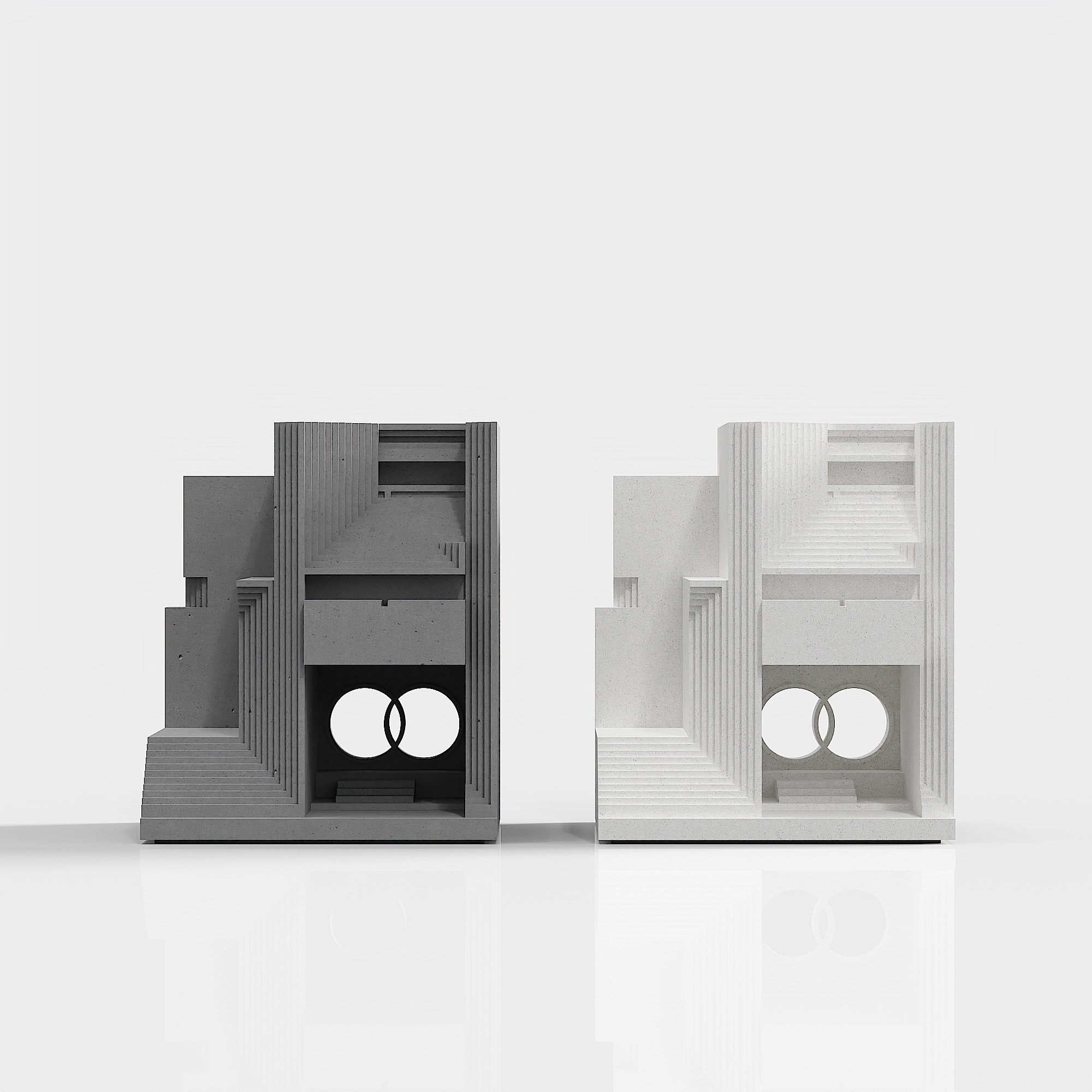 Brion Cemetery Concrete Architectural Model by Myron Design