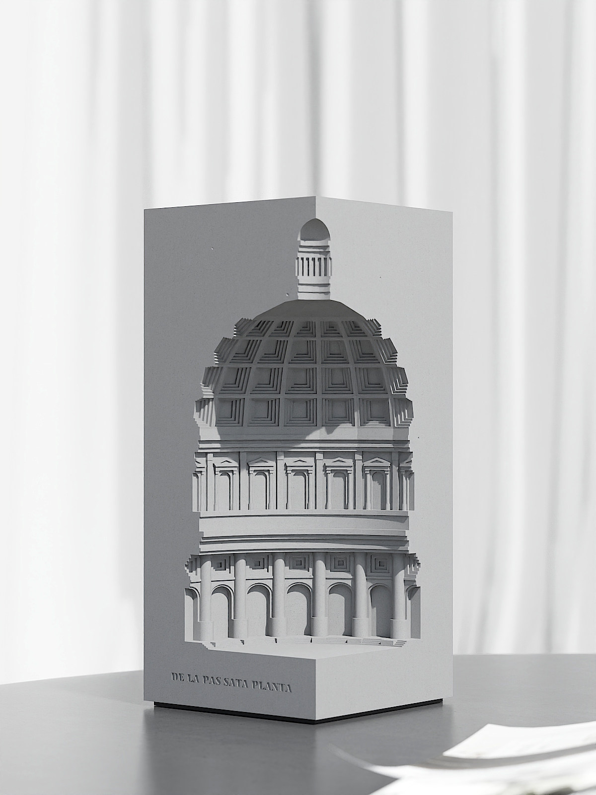 European Dome Concrete Architectural Model by Myron Design