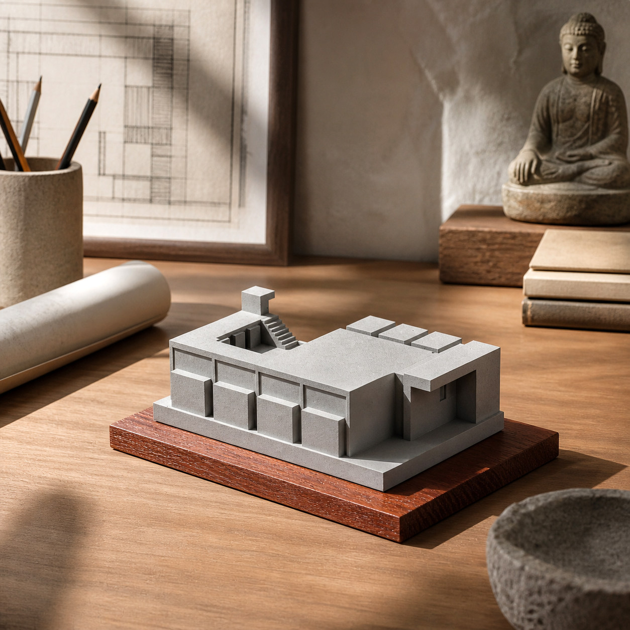 Luyeyuan Concrete Architectural Model by Myron Design