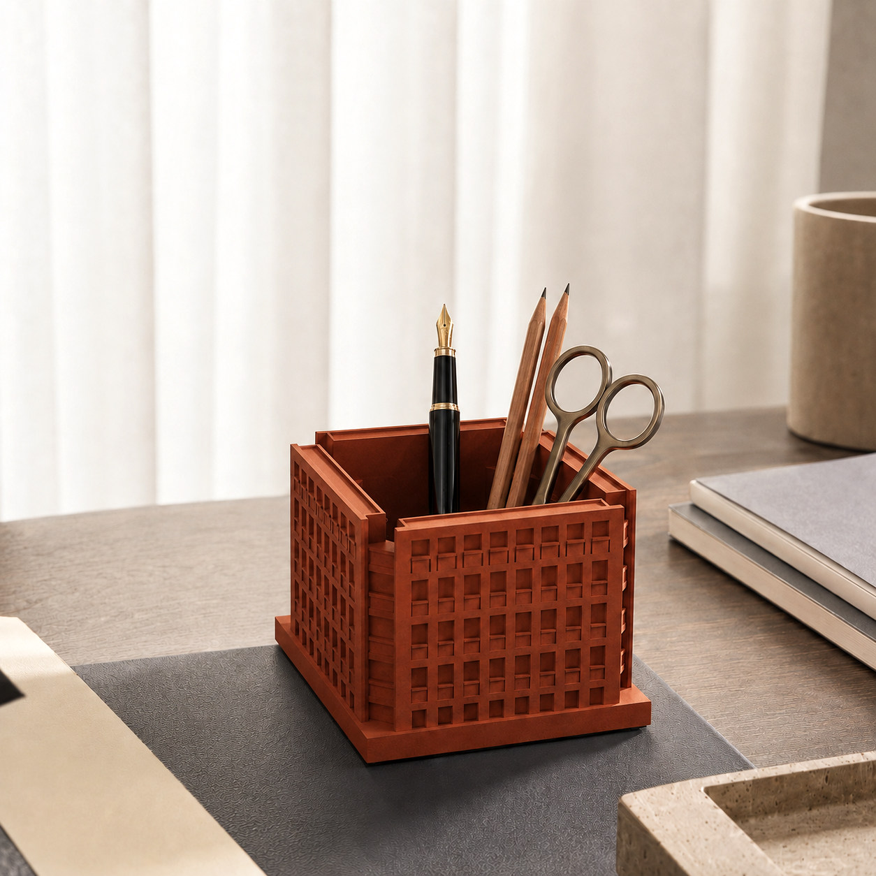 Exeter Library Concrete Pen Holder by Myron Design